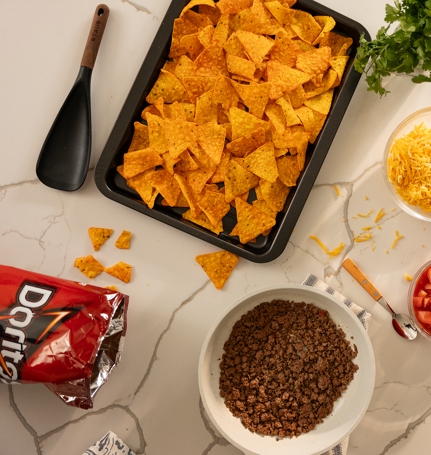 Ingredients for Doritos nachos