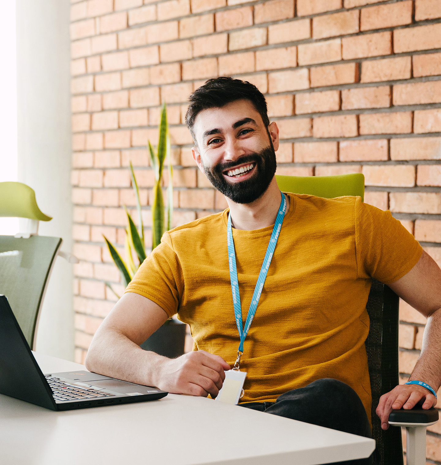 Employee at his desk