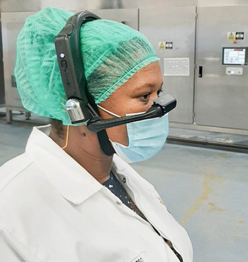 Frontline worker monitoring a process at a plant