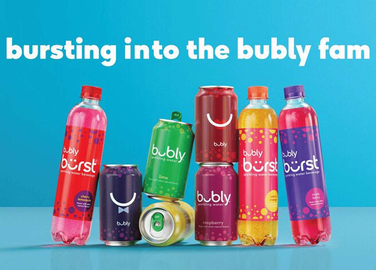 PepsiCo launches new product: Introducing bubly burst™ a refreshing new beverage with a burst of fruit flavor from bubly® sparkling water