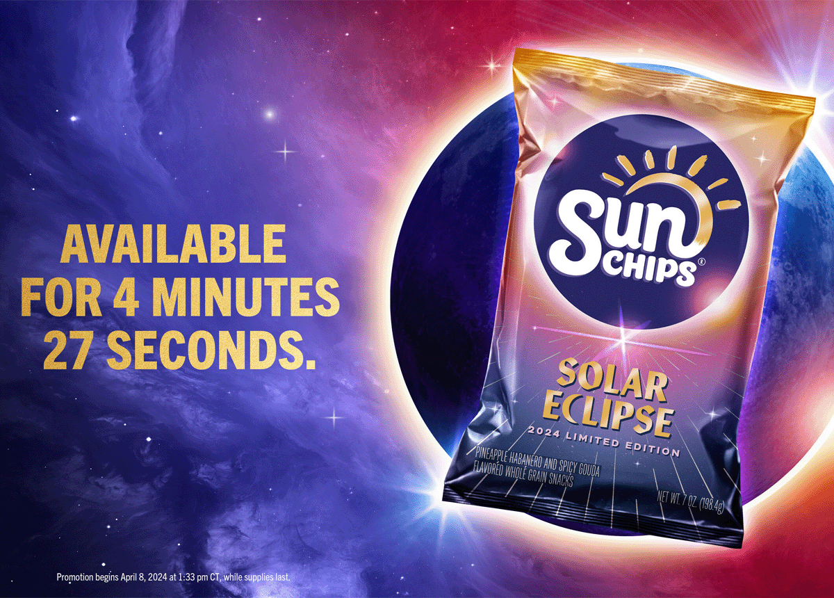 SunChips® celebrates solar event with exclusive eclipse inspired flavor release and partnership with astronaut Kellie Gerardi