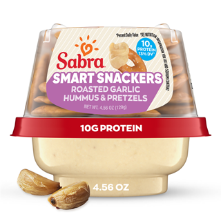 Sabra Smart Snackers Roasted Garlic Hummus & Pretzels