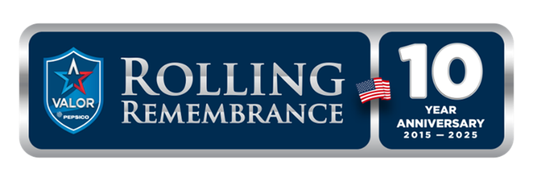 PepsiCo Valor Rolling Remembrance 10 year anniversary 2015-2025 logo