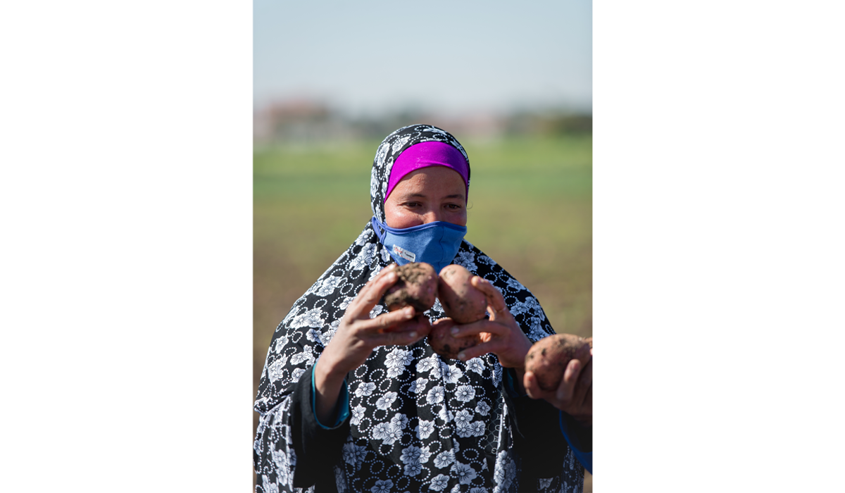 Shaimaa Esmail Mohama, a small-holder potato farmer in Egypt and participant in She Feeds the World