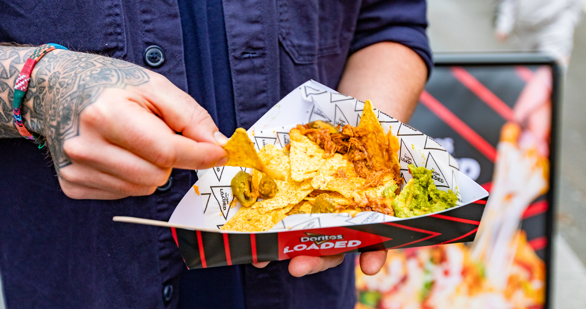 Doritos Loaded, our classic Doritos layered with Flamin’ Hot Chicken and Pulled Beef