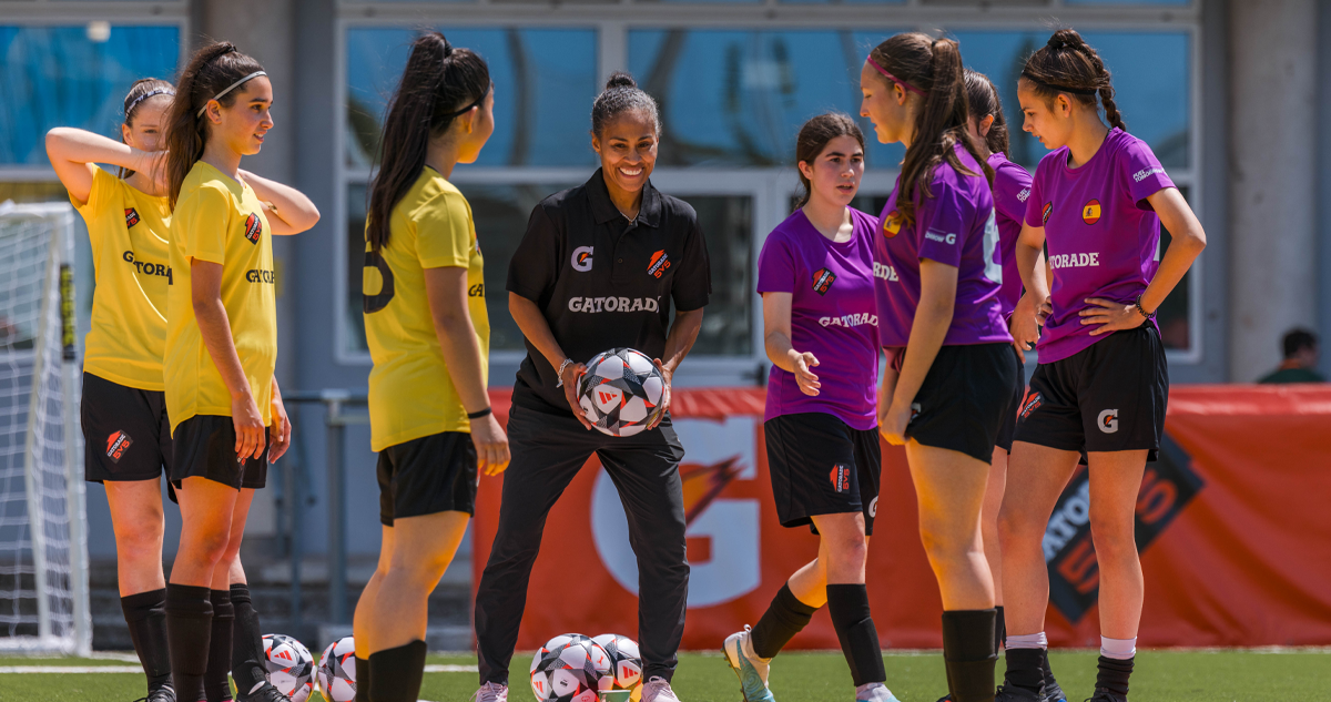 A five-a-side girls team gets a unique opportunity to showcase their skills and learn from football legends