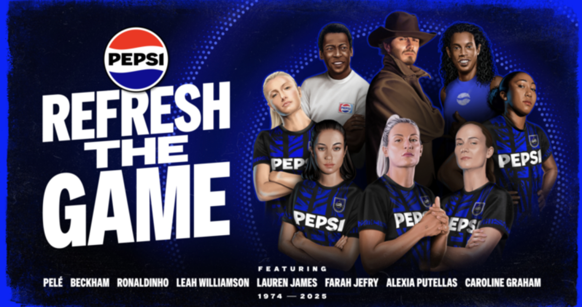 Pepsi’s “Refresh the Game” campaign, featuring a lineup of world class talent including Champions League legends, prolific scorers, Ballon d’Or Feminin and Women's Super League royalty.