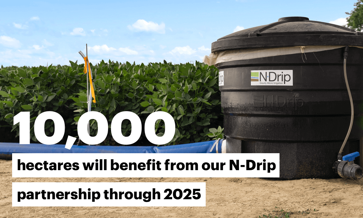 10,000 hectares will benefit from our N-Drip partnership through 2025