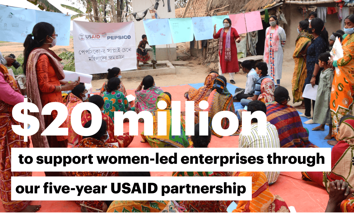 $20 million to support women-led enterprises through our five-year USAID partnership