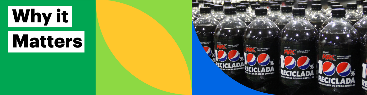Why it Matters. Image of Pepsi Zero Sugar bottles.